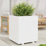 Garden Planter White 60x60x72.5 cm Solid Wood Pine 3282580