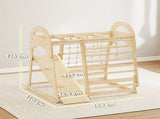6 in 1 Kids Climbing Frame with Slide, Monkey Bars, Gymnastics Rings, Ladder, Climbing Net, for 3-6 T3398P422172