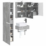 Bathroom Furniture Set 5 pcs Concrete Grey 3407266