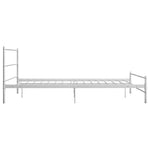 ZNTS 284694 Bed Frame without Mattress White Metal 120x200 cm