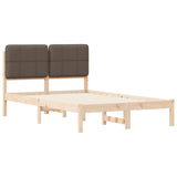 Bed Frame with Upholstered Headboard Taupe 120 x 200 cm 877982