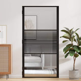 Glass Door Striped Black 102.5 x 3.5 x 201.5 cm Aluminium 42012456