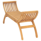Garden Bench Warm Brown Solid Teak Wood Medium Durable 316150