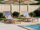 Folding Sun Lounger 2 pcs 3 Position Solid Eucalyptus Wood 3407828