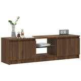 TV Cabinet with LED Lights Brown Oak 120x30x36 cm 815710