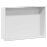 Shower Niche White 45 x 30 x 9.5 cm Stainless Steel 42012670
