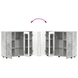 Wooden Cabinet with Storage Concrete Grey 88.5 x 30.5 x 73 cm 880304