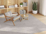 Area Rugs Square LUGO Cream and Grey 120 x 120 cm Polyester 42022720