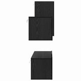 TV Cabinet Set with Drawer Black Oak Engineered Wood 3393298