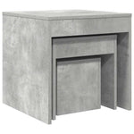 Nesting Tables 3 pcs Concrete Grey Engineered Wood 808598