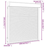 Roller Shutter Aluminium 130x140 cm White 144973