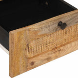 Bedside Cabinet 2 pcs Natural 40 x 33 x 46 cm Solid Mango Wood 4018043