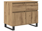 Sideboard Artisan Oak 60 x 35 x 70 cm Engineered Wood and Iron 881742