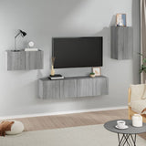 4 Piece TV Cabinet Set Grey Sonoma Engineered Wood 3120261