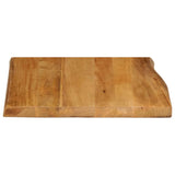 Table Top 60x60x2.5 cm Live Edge Solid Wood Mango 370762