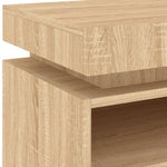 ZNTS Bedside Cabinet with LED Lights Sonoma Oak 40x39x48.5 cm 836788