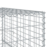 Gabion Basket with Cover 1000x100x150 cm Galvanised Iron 3295222