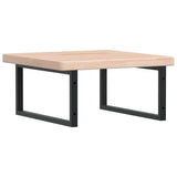 Basin Shelf Wall Mounted Steel and Solid Wood Oak 3302469