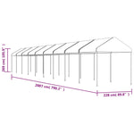 Gazebo with Roof White 20.07x2.28x2.69 m Polyethylene 3155509