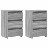 Bed Cabinets 2 pcs Grey Sonoma 40x35x62.5 cm Engineered Wood 815174