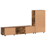 TV Cabinet Set FLORIN 3 pcs Smoked Oak Engineered Wood 3397939
