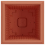 Square Flower Pot 24 pcs Brick Red 20 x 20 x 16 cm Plastic 42020342