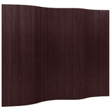 Room Divider Bamboo Dark Brown Width 250 cm Height 165 cm 241669