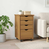 Rolling Cabinet MOSS Honey Brown 34 x 39 x 56 cm 42028340