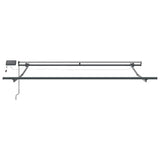 Retractable Awning Green and white 350 x 250 cm Fabric 3330470