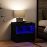 Bedside Cabinet 2 pcs Black Oak 50 x 40 x 45 cm Engineered Wood 862185