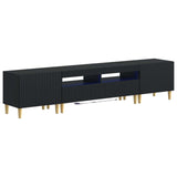 5 Piece LED TV Cabinet ARNHEM Black Engineered Wood 3416594