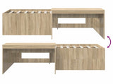 Kids'High Bed Frame with Desk Sonoma Oak 90 x 200 cm 3422653