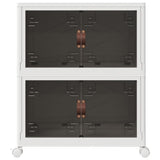 Stackable Storage Box with Wheels 2-Tier 75 L 64x40x76 cm 4012368