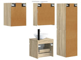 Bathroom Cabinet Set 5 pcs Sonoma Oak 43 x 16 x 62.5 cm 3407345
