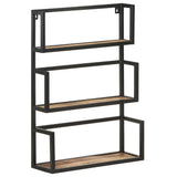 Wall Shelf 60x20x85 cm Rough Mango Wood 321074