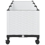 Garden Planter with Wheels White 120 x 40 x 48 cm PP 3423050