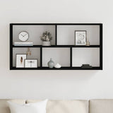 Wall Shelf Black Oak 100x25x50 cm Engineered Wood 868070