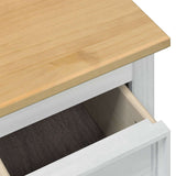 Storage box with Drawer White 90 x78 x 45 cm Solid Pine Wood 42024938