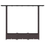 Raised Bed with Trellis and Roof Brown 164 x 40 x 123 cm PP 42032516