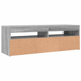 TV Cabinet with LED Lights Grey Sonoma 120x35x40 cm 815688