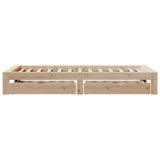 Bed Frame without Mattress 75x190 cm Small Single Solid Wood Pine 3309023
