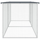 Chicken Cage with Roof Anthracite 203x98x90 cm Galvanised Steel 3189049