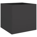Planters 2 pcs Black 49x47x46 cm Steel 841560