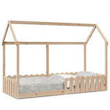 Kids' House Bed Frame without Mattress 80x200 cm Solid Wood Pine 850689
