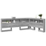 Storage Headboard with Shelf Grey Sonoma 150 cm Engineered Wood 3335498