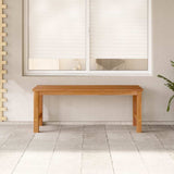 Bench Brown Solid Teak Wood 114 cm Strong Bench Rectangular 316626
