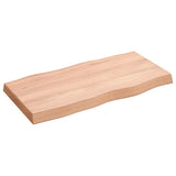 Table Top Light Brown 80x40x cm Treated Solid Wood Live Edge 363940