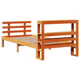 Bed Frame with Headboard without Mattress Wax Brown 90x200 cm 3306127