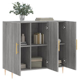 Sideboard Grey Sonoma 90x34x80 cm Engineered Wood 828098
