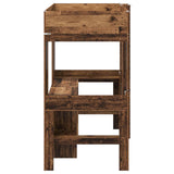 Loft Bed Frame with Desk Old Wood 100 x 200 cm Engineered Wood 3410465